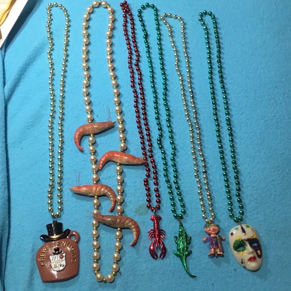 6 Creole Mardi Gras Beads